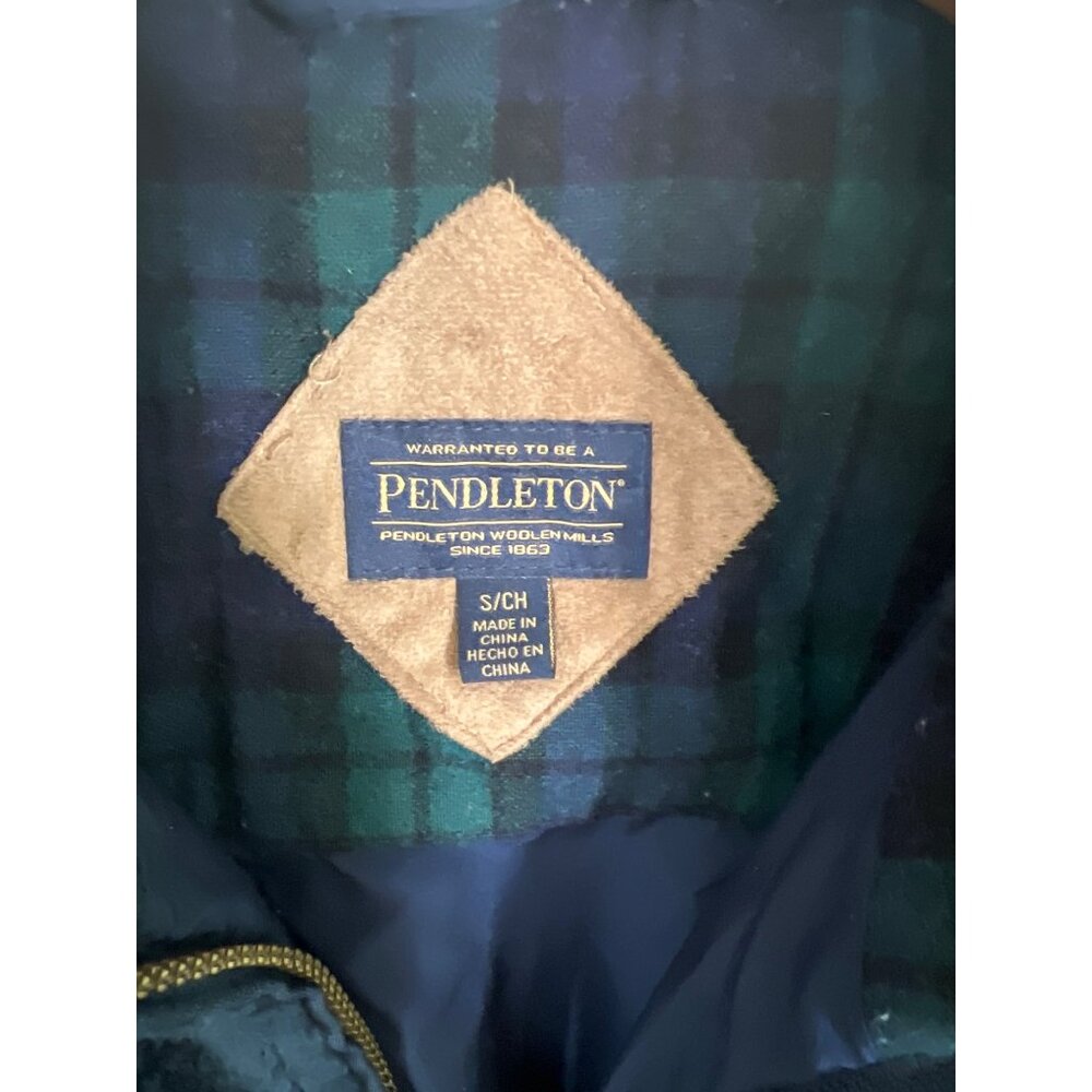 Pendleton Size S Small Fuzzy Fleece Jacket Teal B… - image 3